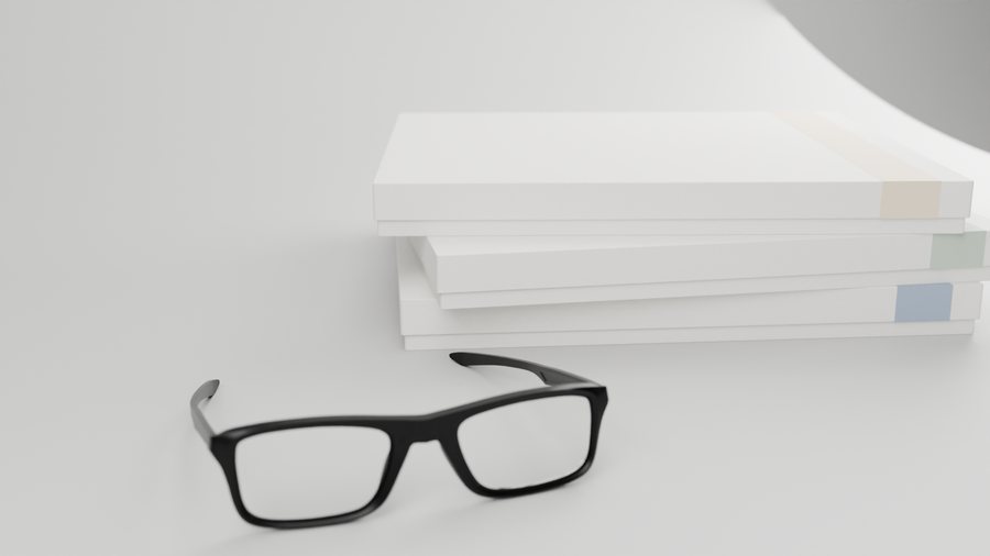 Gift boxes next to the glasses